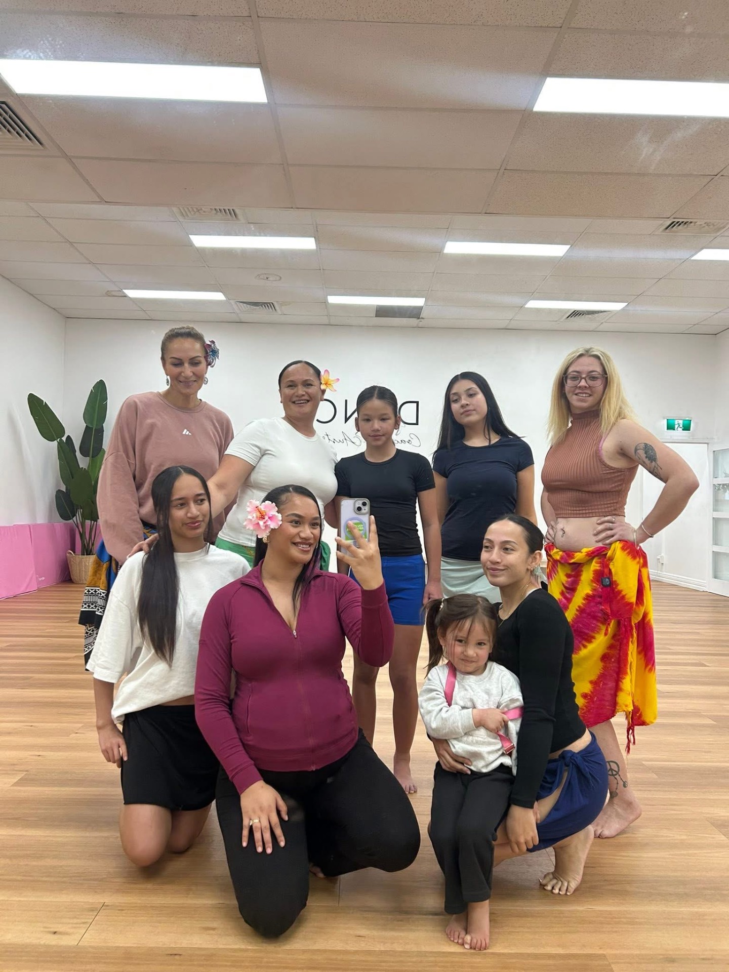 Dancers together after class